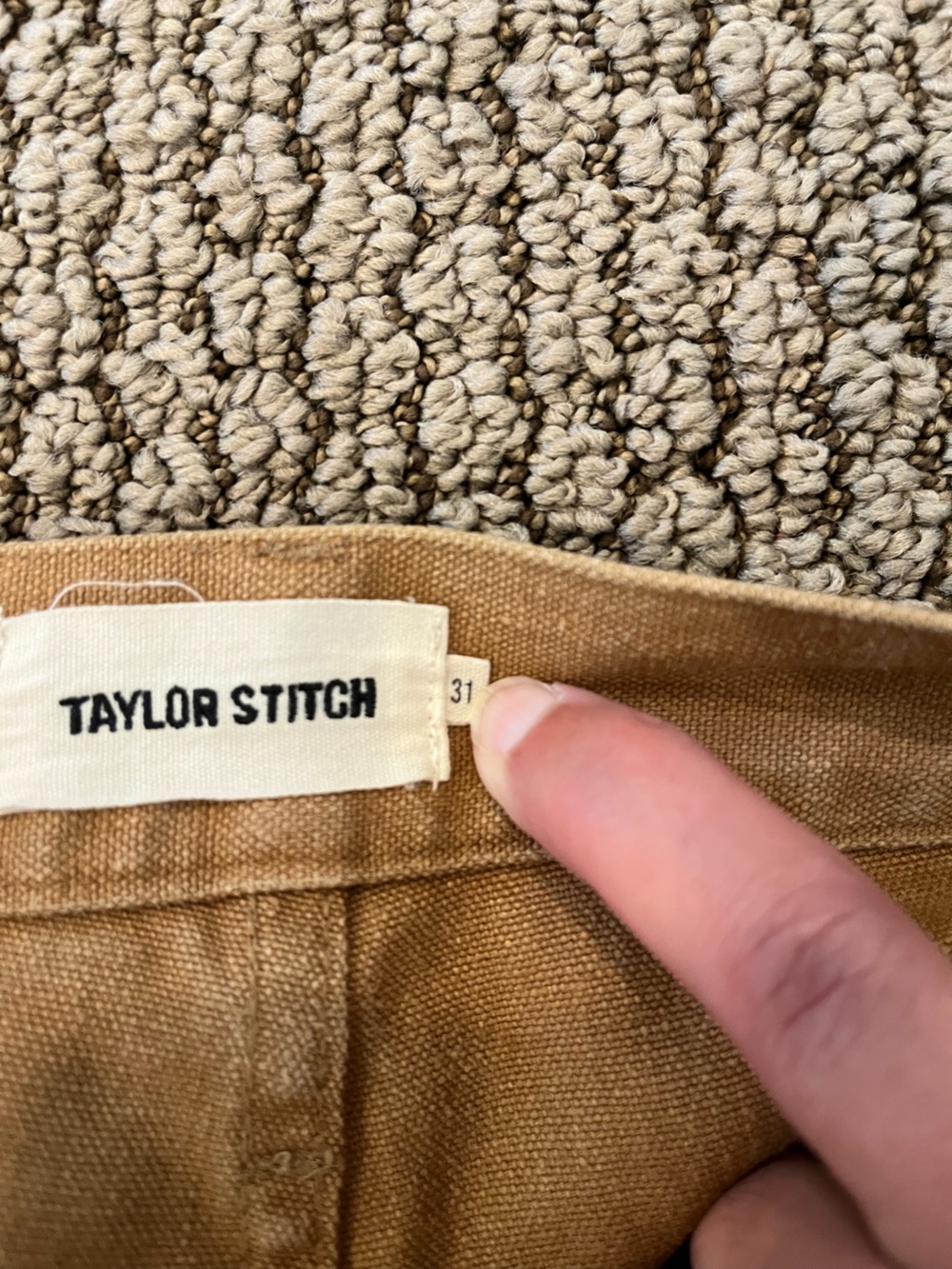 TAYLOR STITCH The Chore Pant in Tobacco Tuff Duck size 31 - Picture 10 of 13